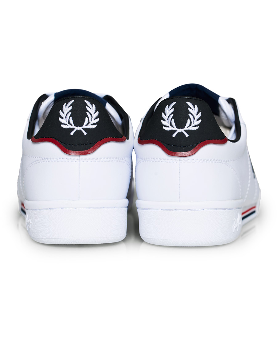 Herre | Fred Perry B722 Leather Sneaker White/Navy | Fred Perry | B722 Leather Sneaker White/Navy