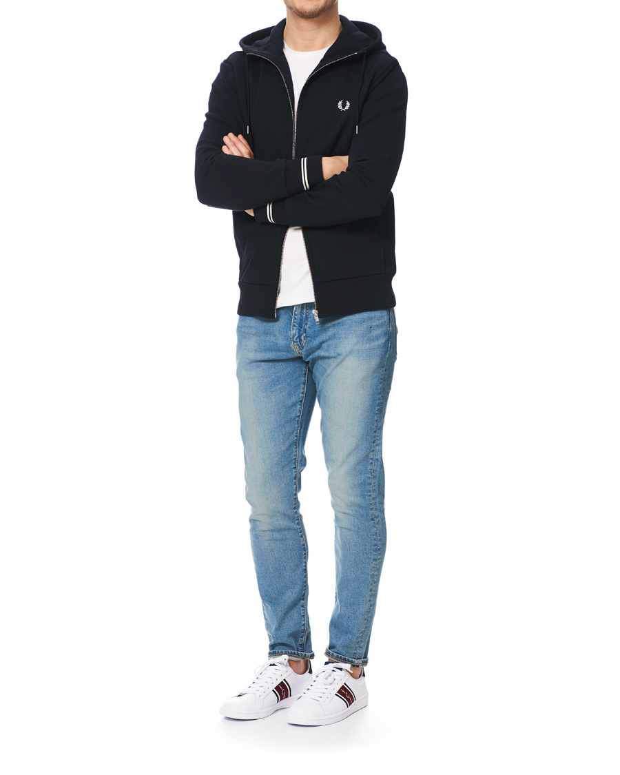 Herre | Fred Perry B721 Leather/Webbing Sneaker White/Navy | Fred Perry | B721 Leather/Webbing Sneaker White/Navy