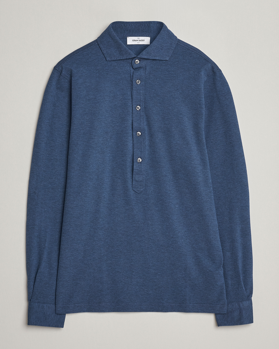 Herre | Skjorter | Gran Sasso | Popover Shirt Blue