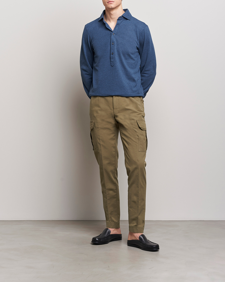 Herre | Skjorter | Gran Sasso | Popover Shirt Blue