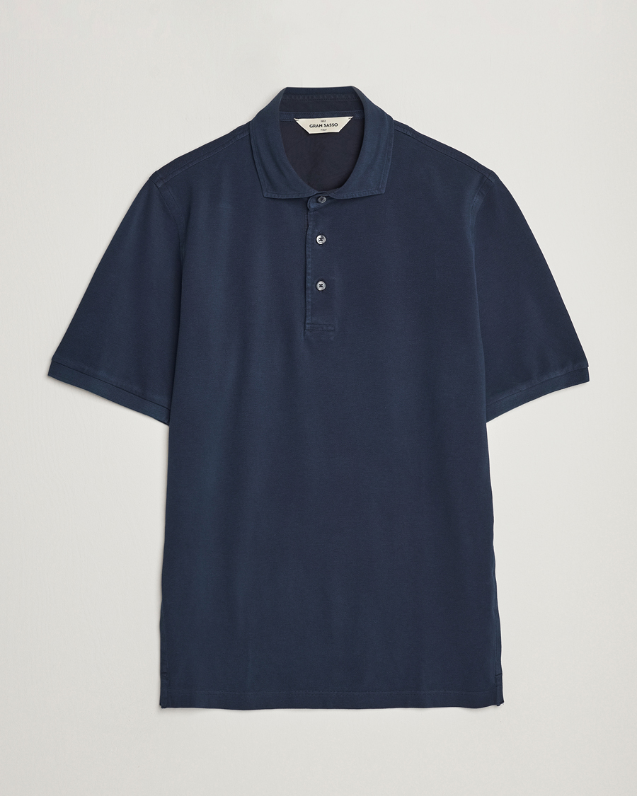 Herre | Pikéer | Gran Sasso | Washed Polo Navy