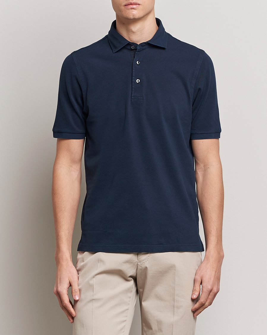 Herre | Klær | Gran Sasso | Washed Polo Navy