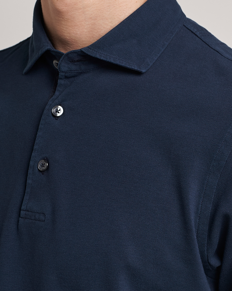 Herre | Pikéer | Gran Sasso | Washed Polo Navy