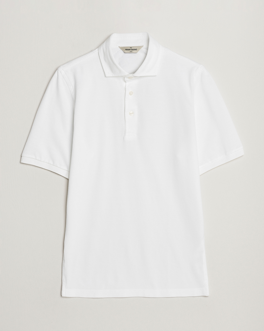 Herre | Pikéer | Gran Sasso | Washed Polo White