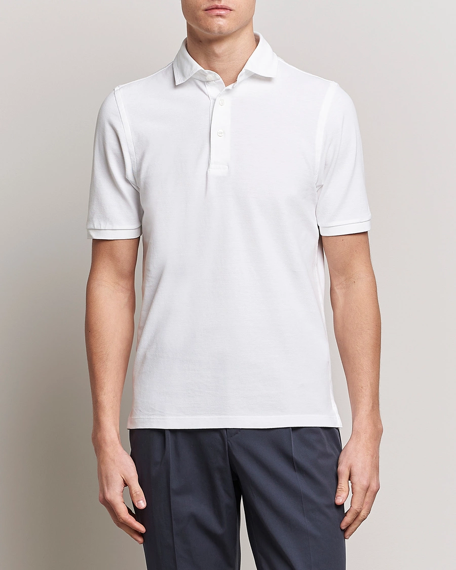 Herre | Pikéer | Gran Sasso | Washed Polo White