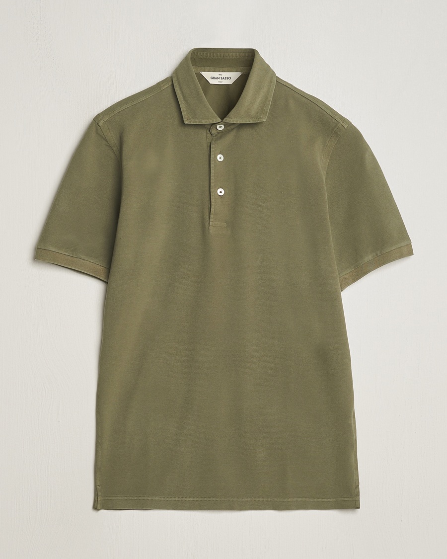 Herre | Pikéer | Gran Sasso | Washed Polo Medium Green