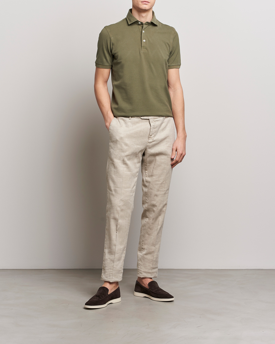 Herre | Pikéer | Gran Sasso | Washed Polo Medium Green