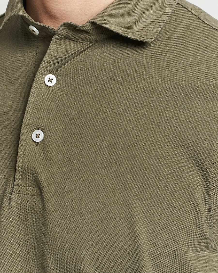 Herre | Pikéer | Gran Sasso | Washed Polo Medium Green