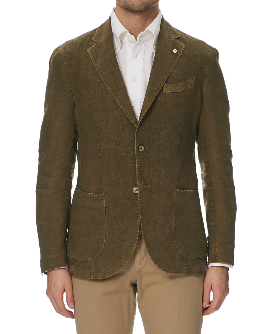 Herre | Dressjakker | L.B.M. 1911 | Jack Regular Fit Linen Blazer Light Green