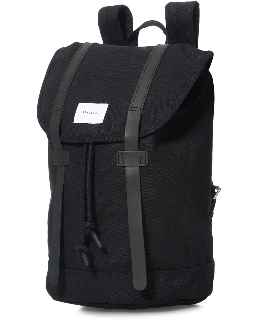 Herre | Sandqvist Stig Canvas Backpack Black | Sandqvist | Stig Canvas Backpack Black