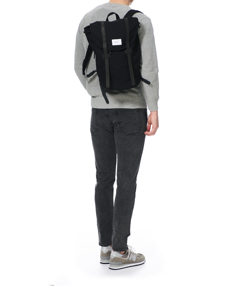 Herre | Sandqvist Stig Canvas Backpack Black | Sandqvist | Stig Canvas Backpack Black