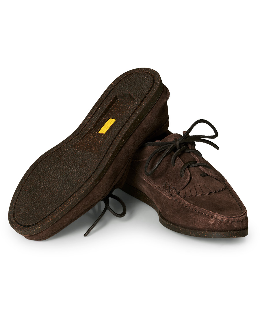 Herre | Yuketen Kiltie Blucher Boat Shoe Dark Brown Suede | Yuketen | Kiltie Blucher Boat Shoe Dark Brown Suede