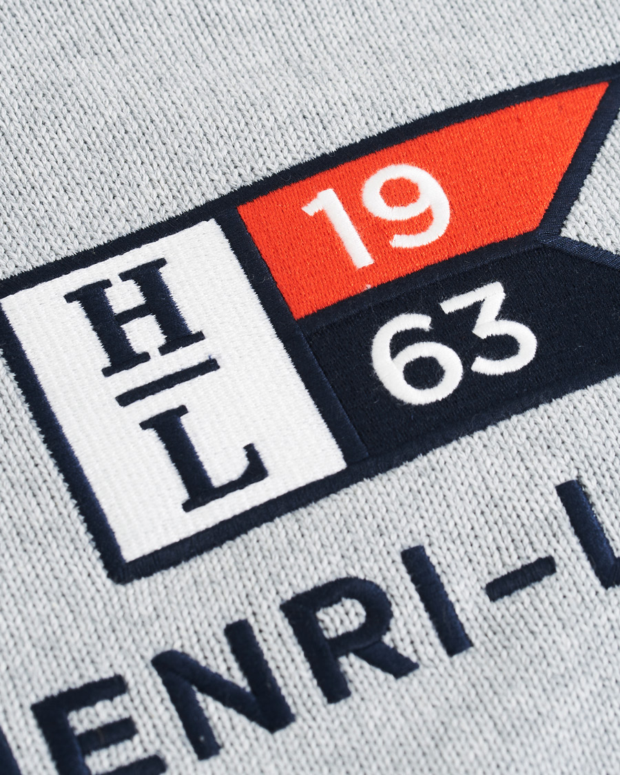 Herre | Gensere | Henri-Lloyd | Henri Lloyd Cross Flag Knitted Crew Neck Grey Melange