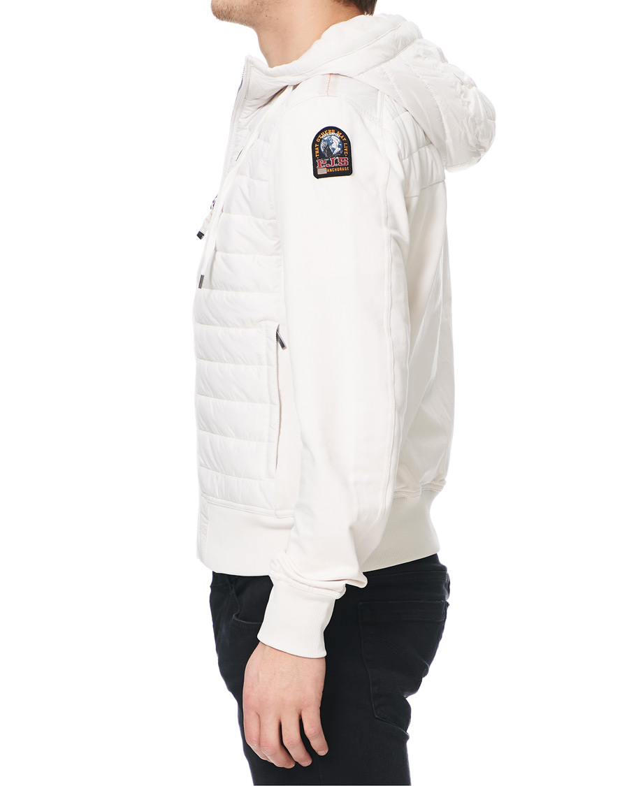 Herre | Jakker | Parajumpers | Ivor Fleece & Puffer Hooded Jacket White Cream L