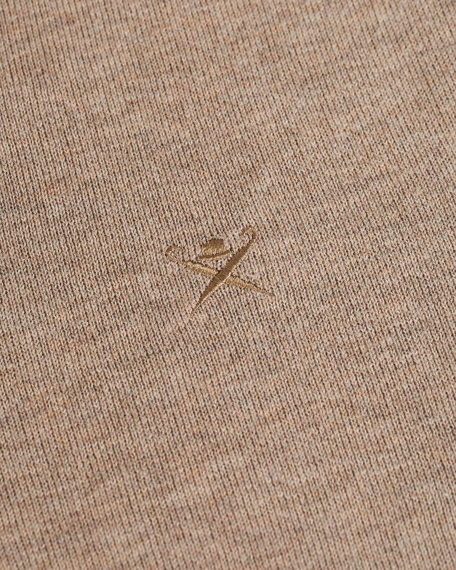 Herre | Gensere | Hackett | Cotton/Silk Half -Zip Taupe
