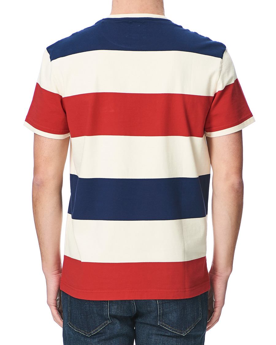 Herre | T-Shirts | Kent & Curwen | Stanley Striped Rose Logo Tee Multi