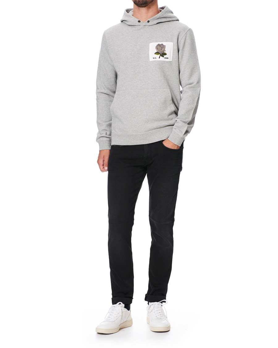 Herre | Gensere | Kent & Curwen | Rose Embroidered Hoodie Grey