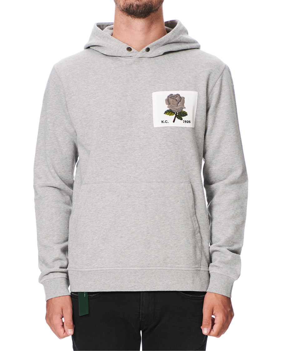 Herre | Gensere | Kent & Curwen | Rose Embroidered Hoodie Grey