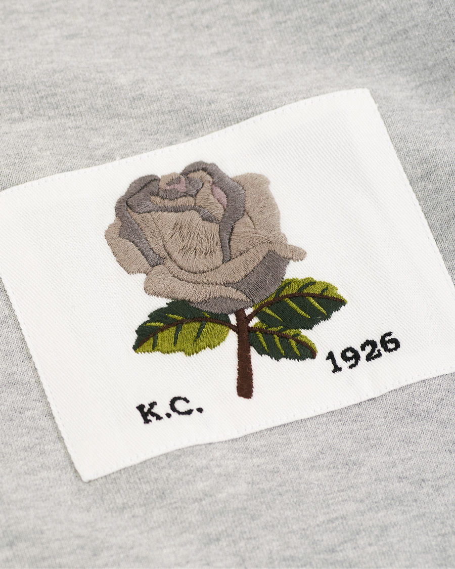 Herre | Gensere | Kent & Curwen | Rose Embroidered Hoodie Grey