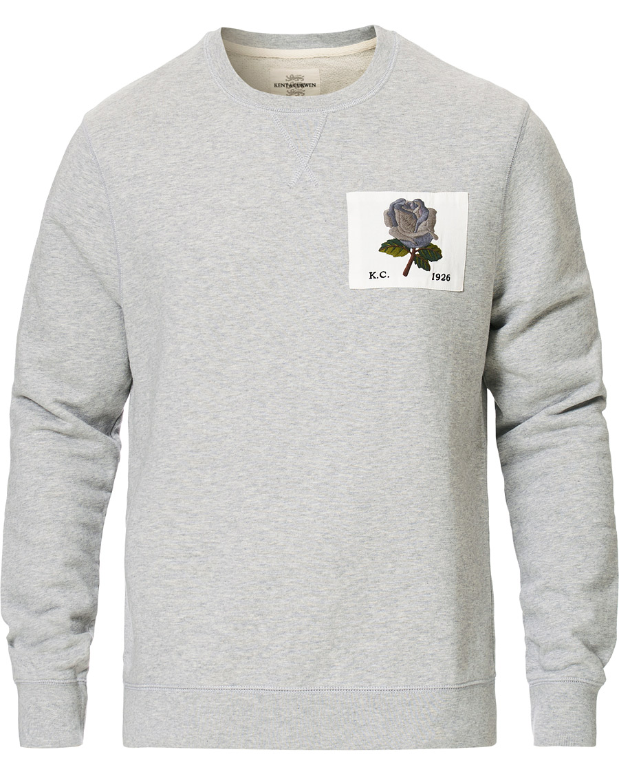 Herre | Gensere | Kent & Curwen | Rose Embroidered Sweatshirt Grey