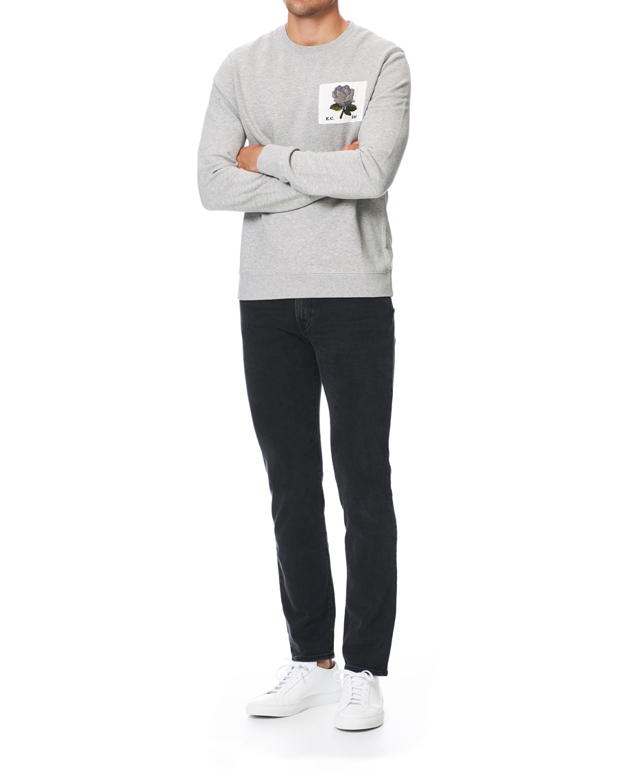 Herre | Gensere | Kent & Curwen | Rose Embroidered Sweatshirt Grey