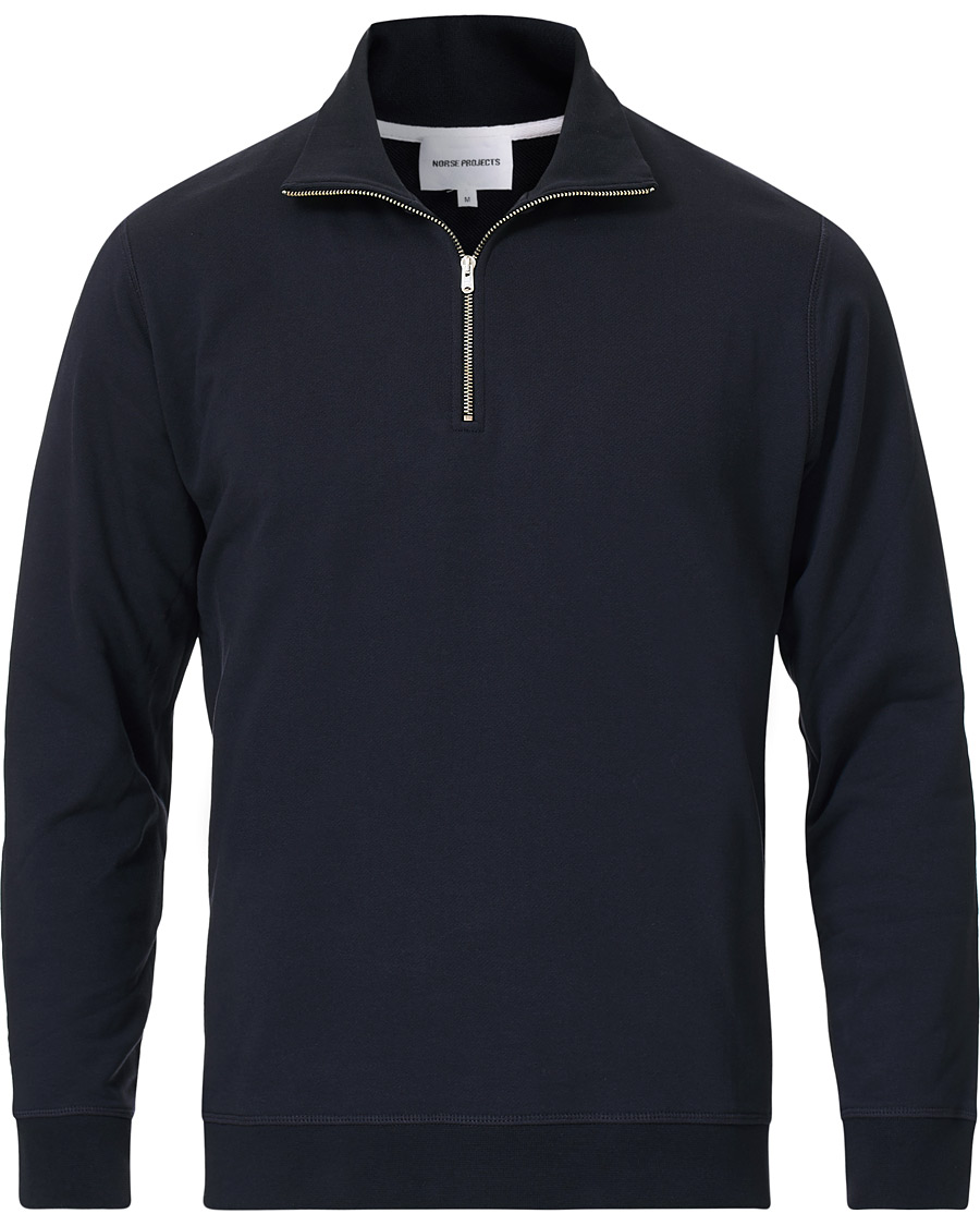 Herre | Gensere | Norse Projects | Fjord Coolmax Half Zip Sweat Dark Navy