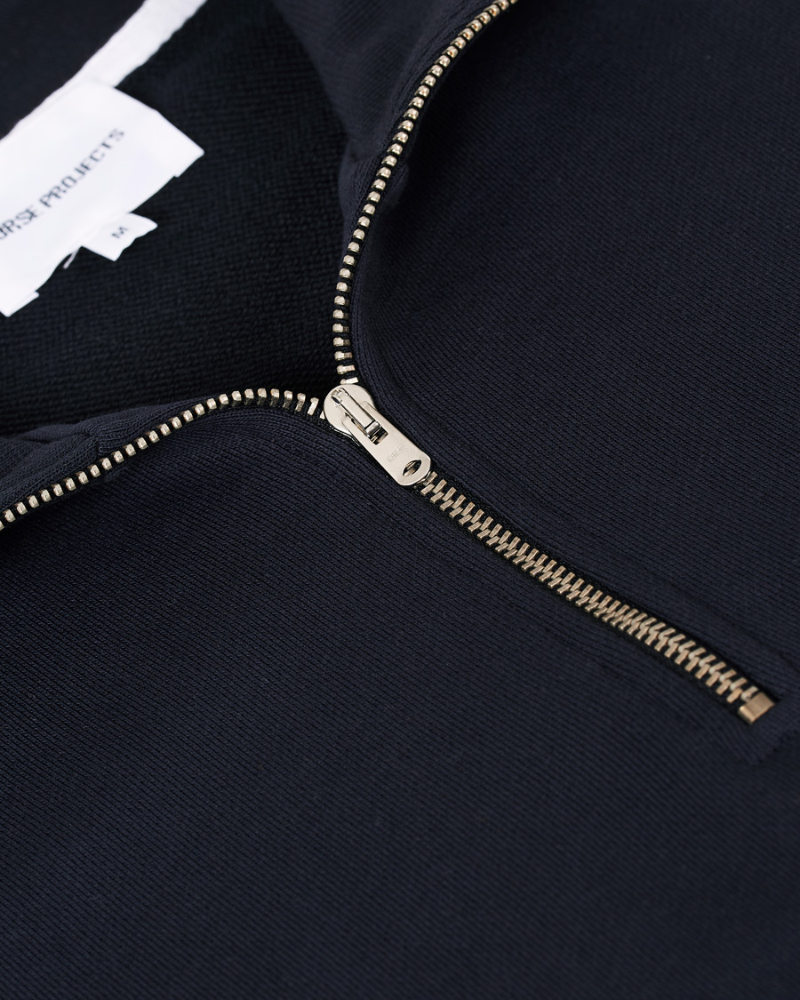 Herre | Gensere | Norse Projects | Fjord Coolmax Half Zip Sweat Dark Navy