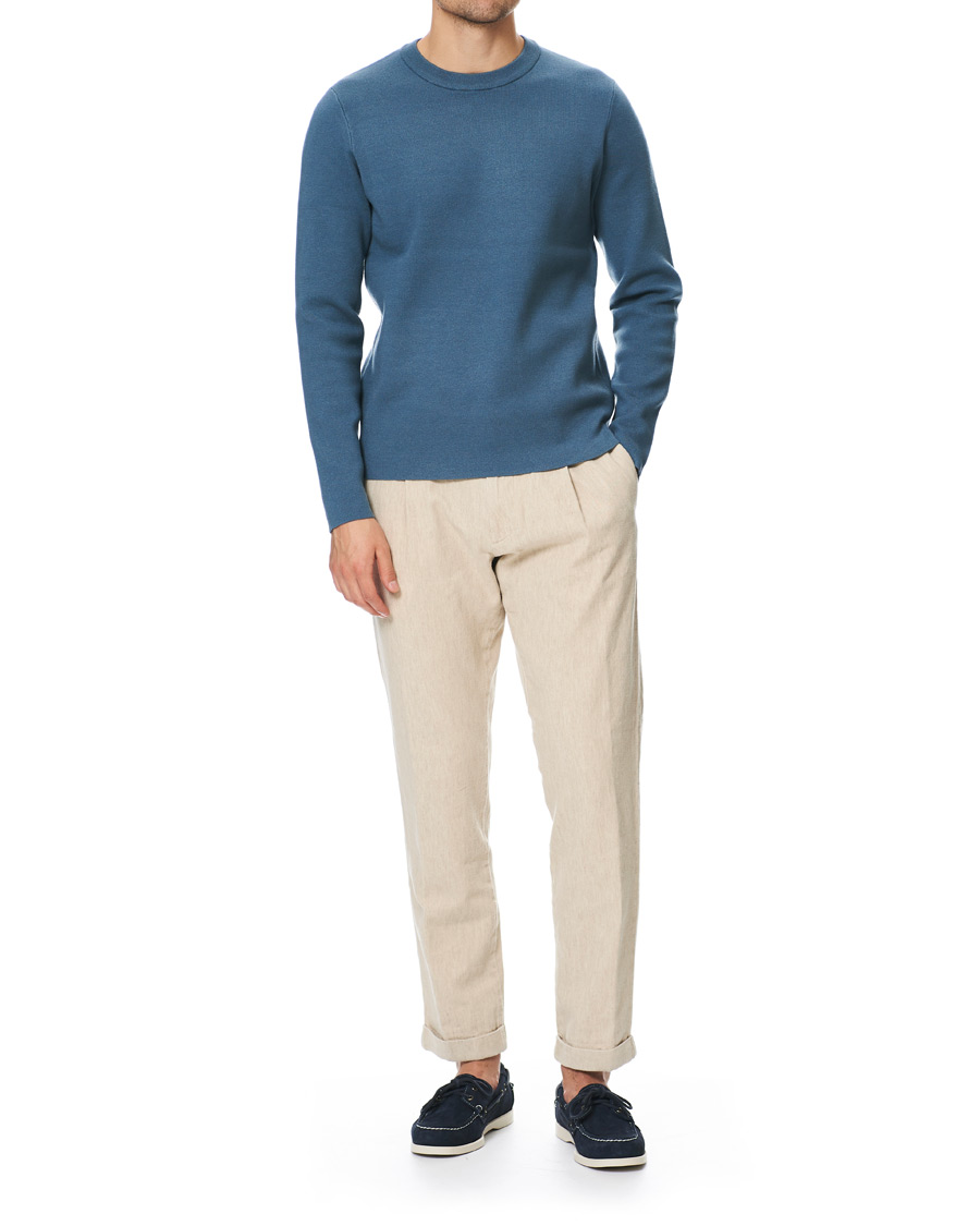 Herre | Gensere | Samsøe Samsøe | Samsøe & Samsøe Gunan Soft Crew Neck Blue Mirage