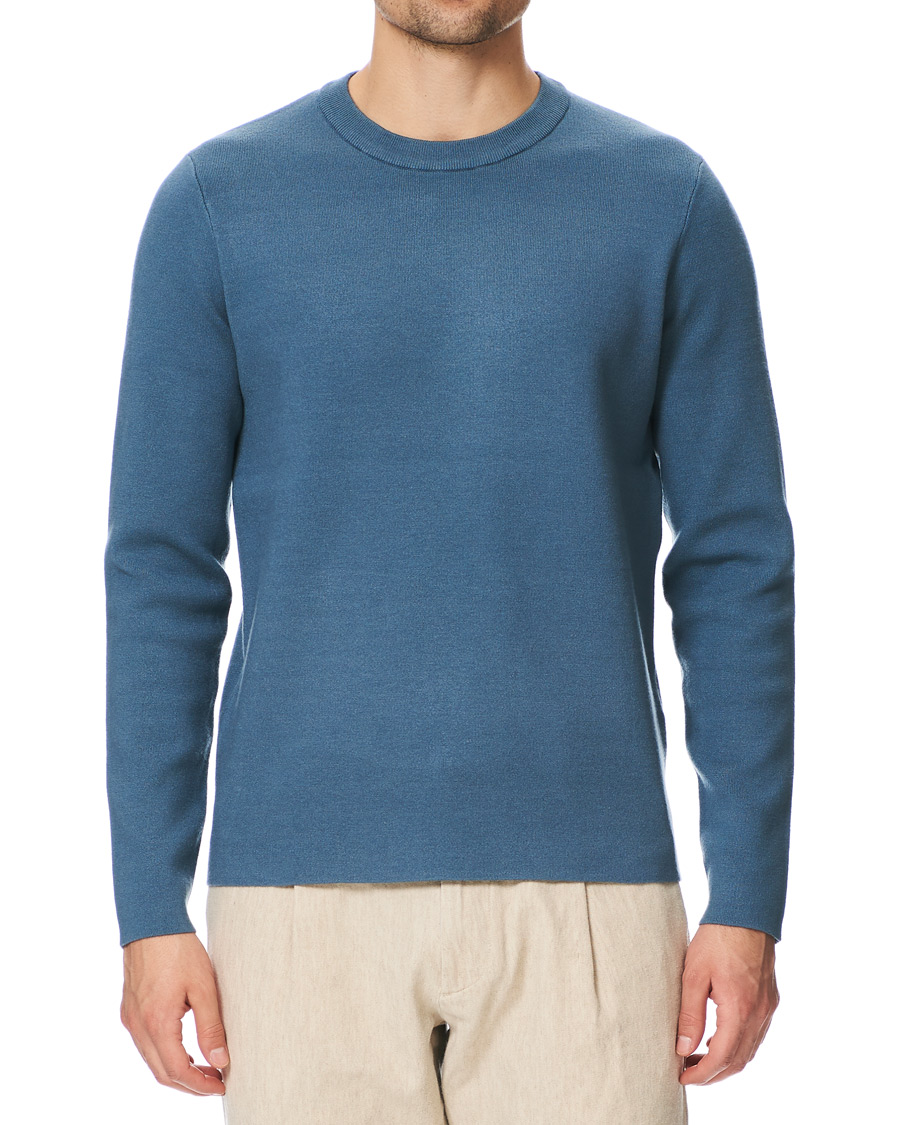 Herre | Gensere | Samsøe Samsøe | Samsøe & Samsøe Gunan Soft Crew Neck Blue Mirage