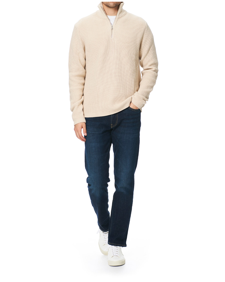 Herre | Gensere | Samsøe Samsøe | Samsøe & Samsøe Trani Half Zip Sweater Pumice