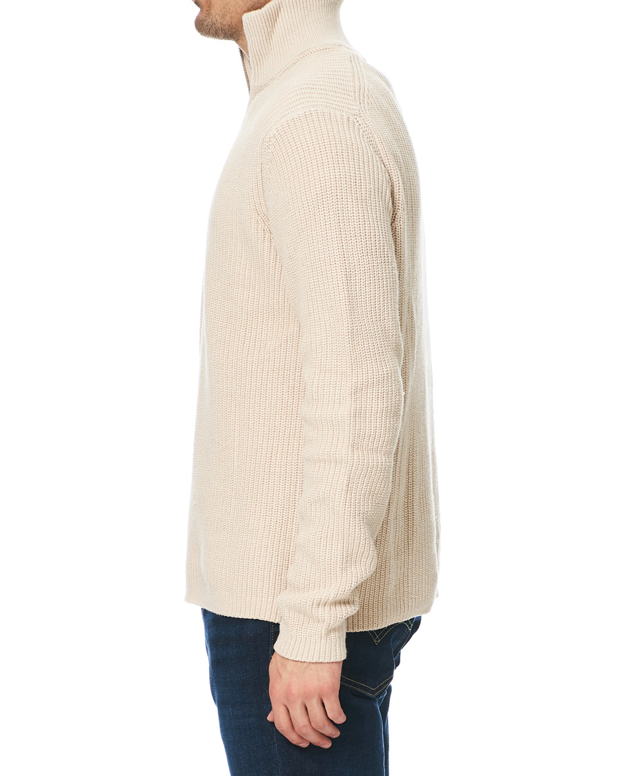 Herre | Gensere | Samsøe Samsøe | Samsøe & Samsøe Trani Half Zip Sweater Pumice