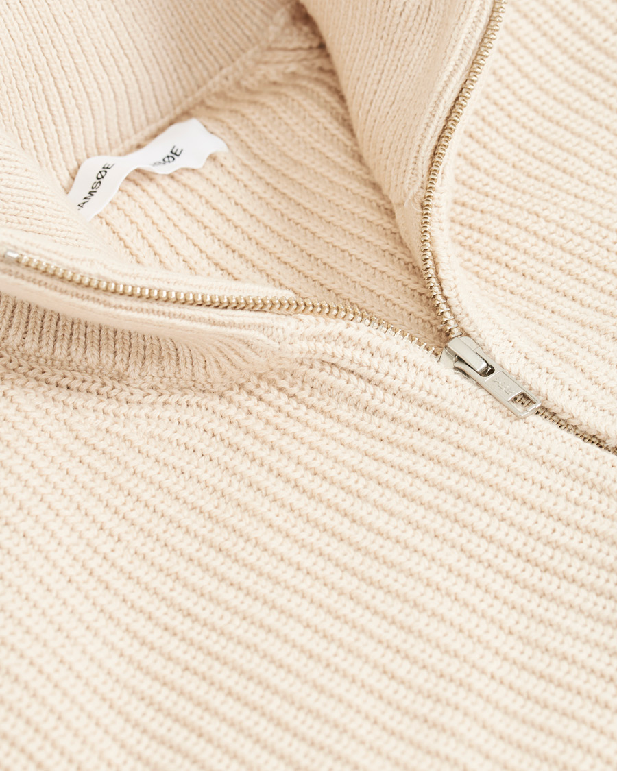 Herre | Gensere | Samsøe Samsøe | Samsøe & Samsøe Trani Half Zip Sweater Pumice