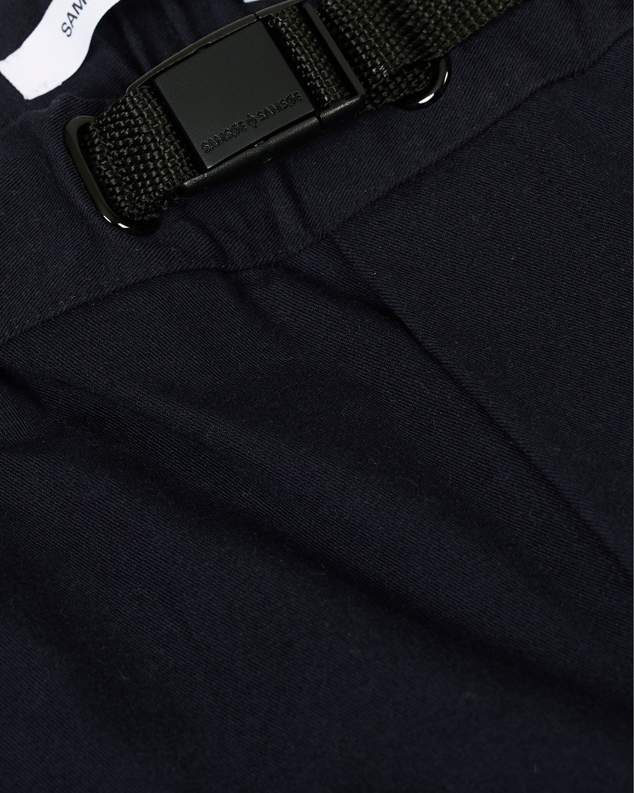 Herre | Bukser | Samsøe Samsøe | Samsøe & Samsøe Agnar Cropped Cotton Trousers Night Sky
