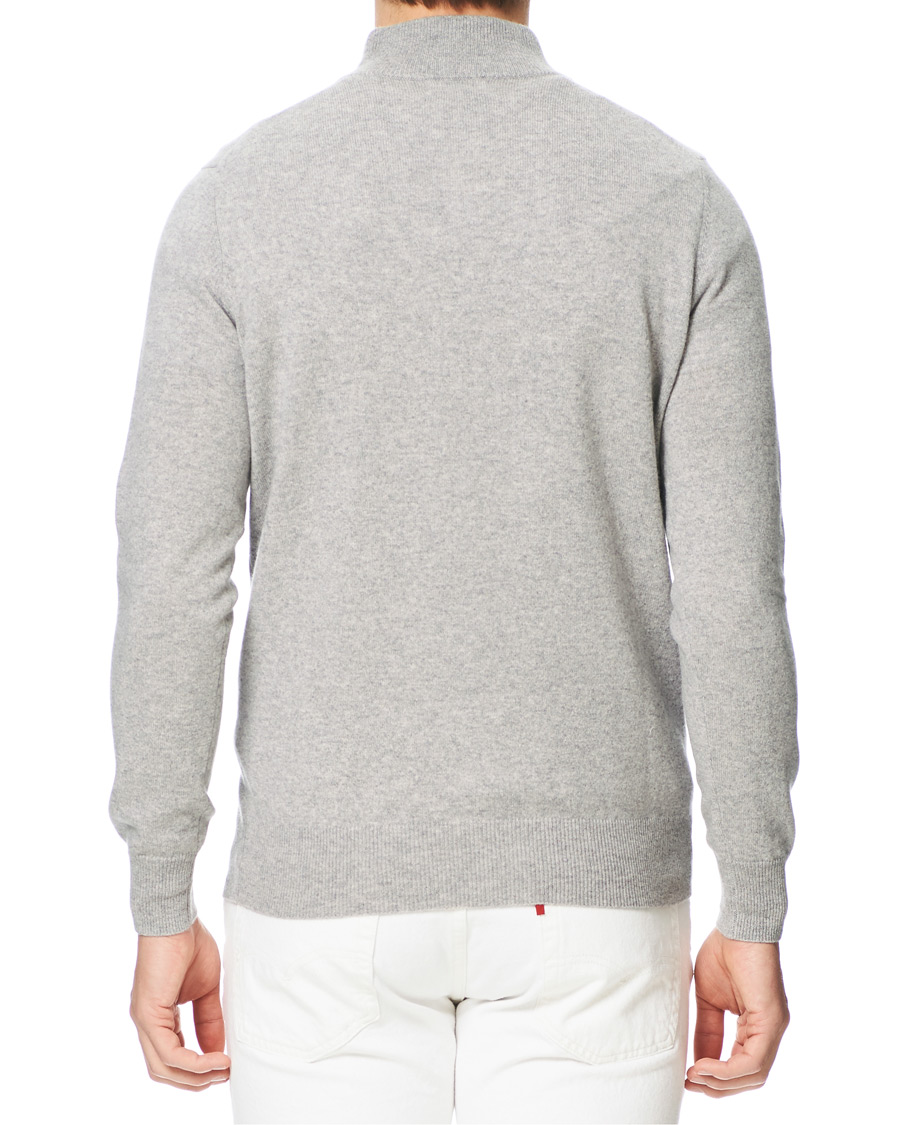 Herre | Gensere | Soft Goat | Cashmere Half Zip Grey