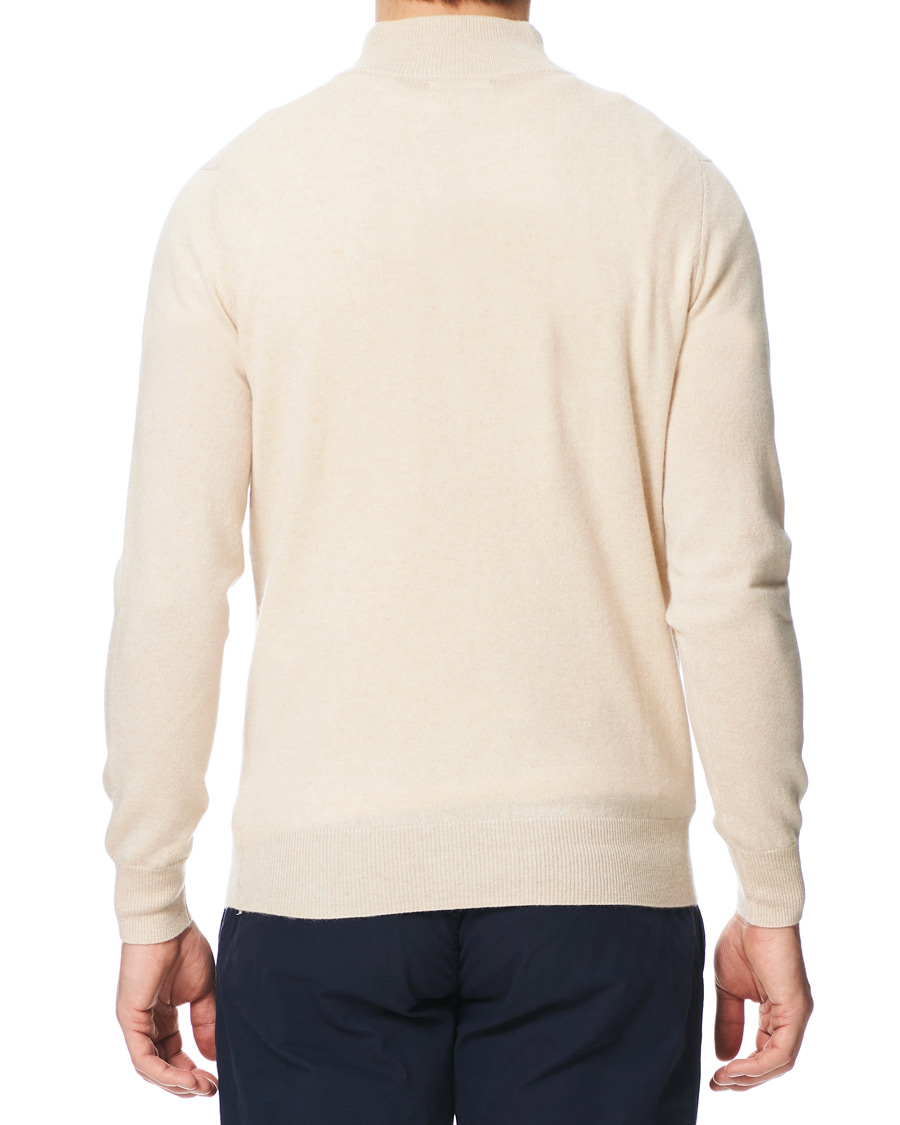 Herre | Gensere | Soft Goat | Cashmere Half Zip Beige