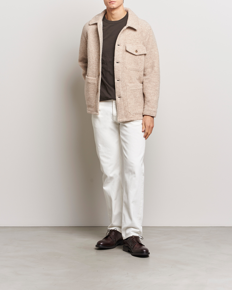 Herre | Jakker | A Day's March | Chaumont Heavy Wool Overshirt Sand