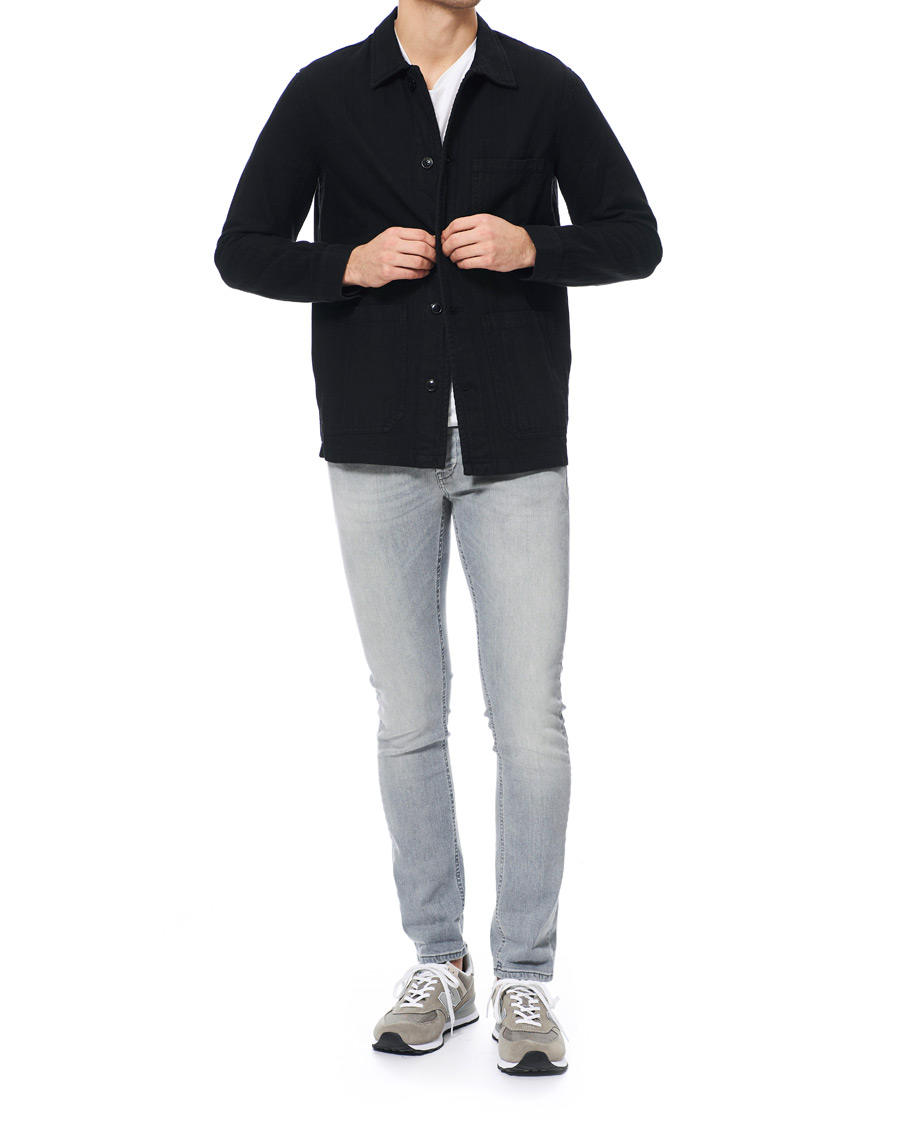 Herre | Skjorter | A Day's March | Original Herringbone Overshirt Black