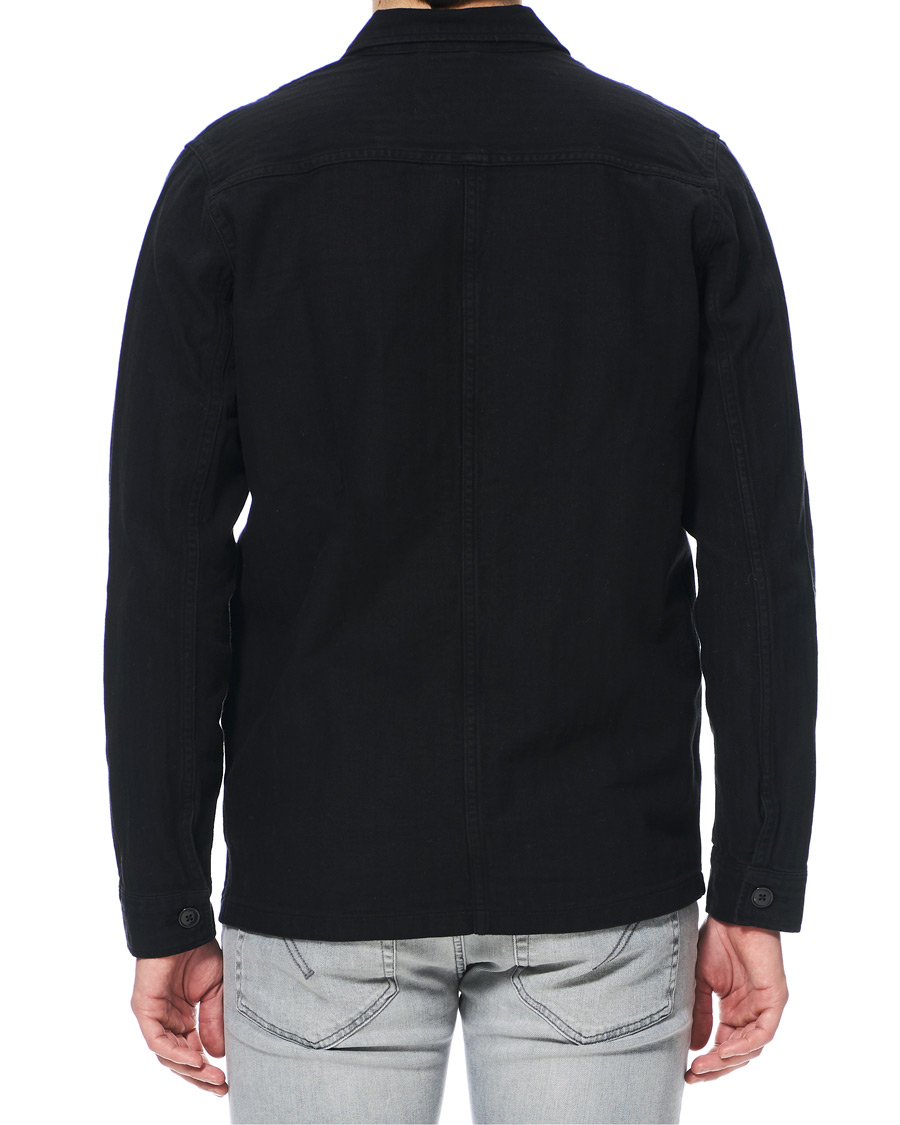 Herre | Skjorter | A Day's March | Original Herringbone Overshirt Black