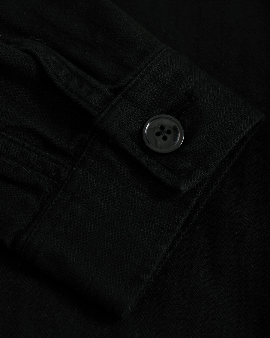 Herre | Skjorter | A Day's March | Original Herringbone Overshirt Black
