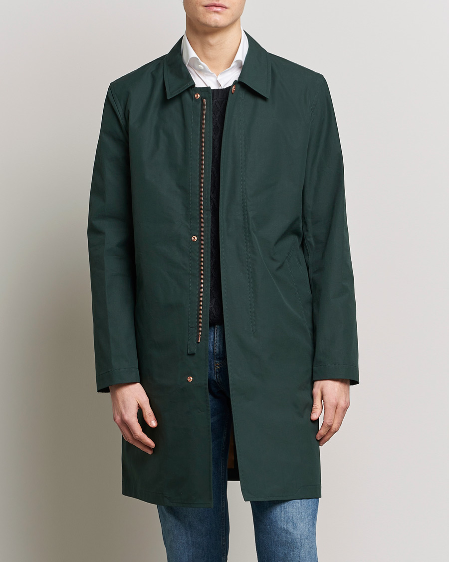 Herre | Jakker | Private White V.C. | Unlined Cotton Ventile Mac Coat 3.0 Racing Green