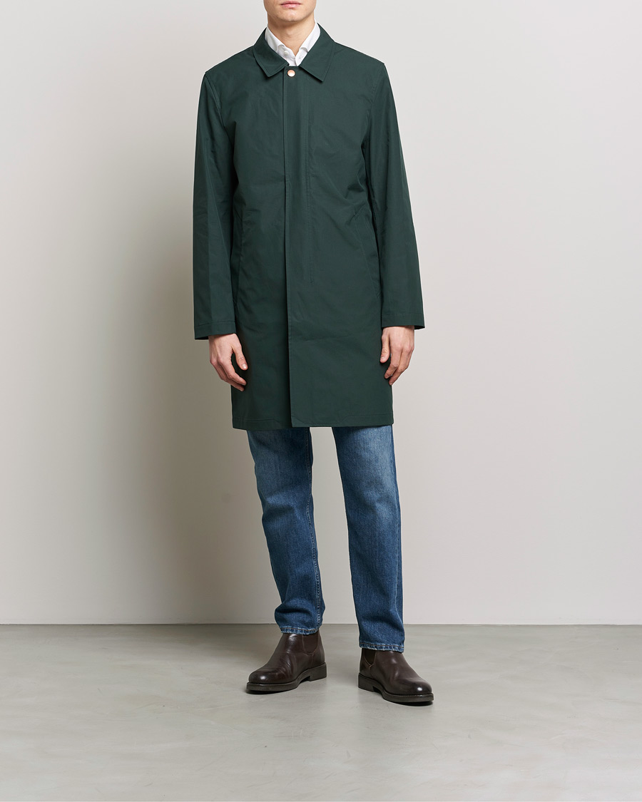 Herre | Jakker | Private White V.C. | Unlined Cotton Ventile Mac Coat 3.0 Racing Green