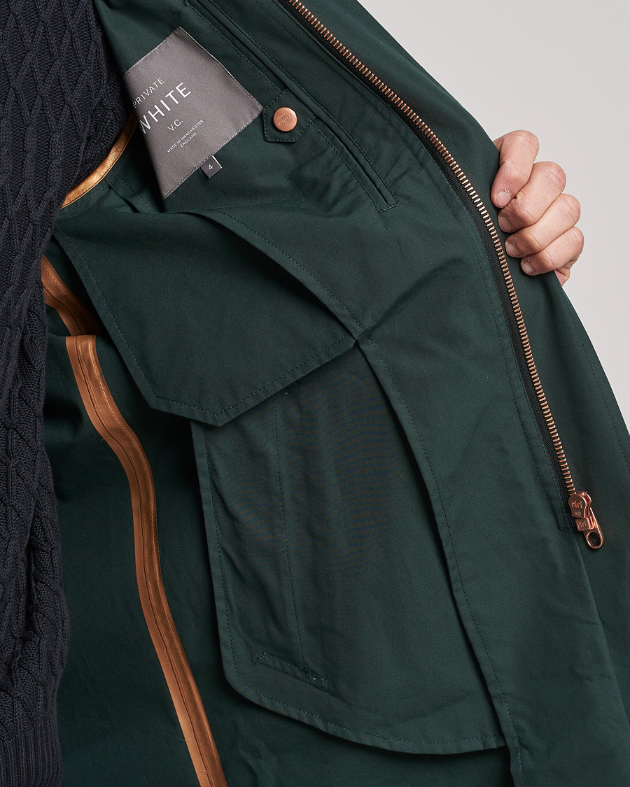 Herre | Jakker | Private White V.C. | Unlined Cotton Ventile Mac Coat 3.0 Racing Green