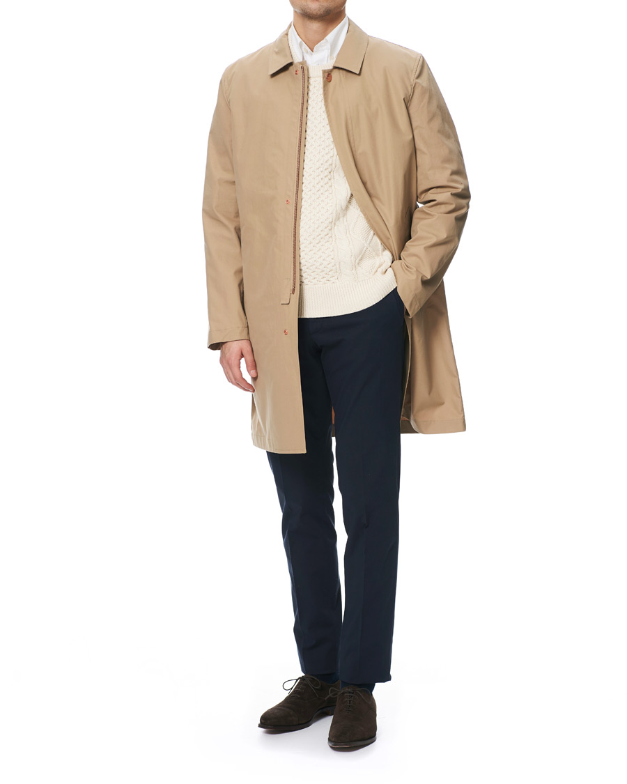 Herre | Jakker | Private White V.C. | Unlined Cotton Ventile Mac Coat 3.0 Sand