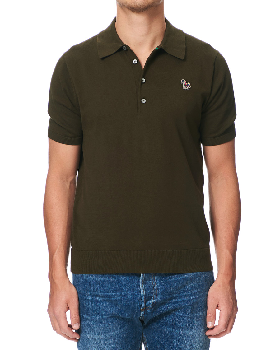 Herre | Pikéer | PS Paul Smith | Combed Cotton Knitted Polo Dark Green
