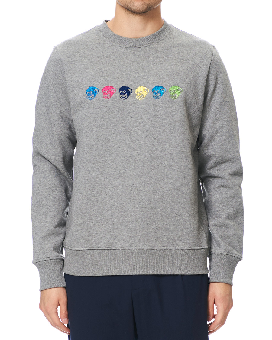 Herre | Gensere | PS Paul Smith | Monkeys Sweatshirt Grey Melange