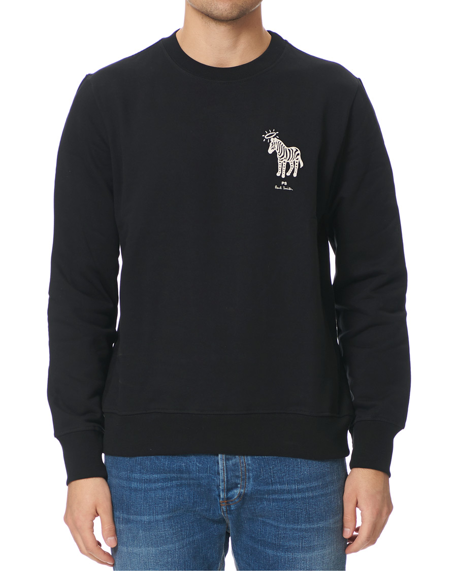 Herre | Gensere | PS Paul Smith | Organic Cotton Halo Zebra Sweatshirt Black