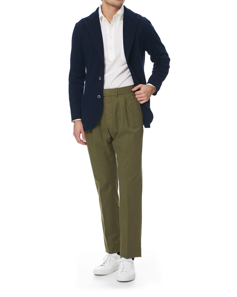 Herre | Dressjakker | Lardini | Knitted Cotton Blazer Navy