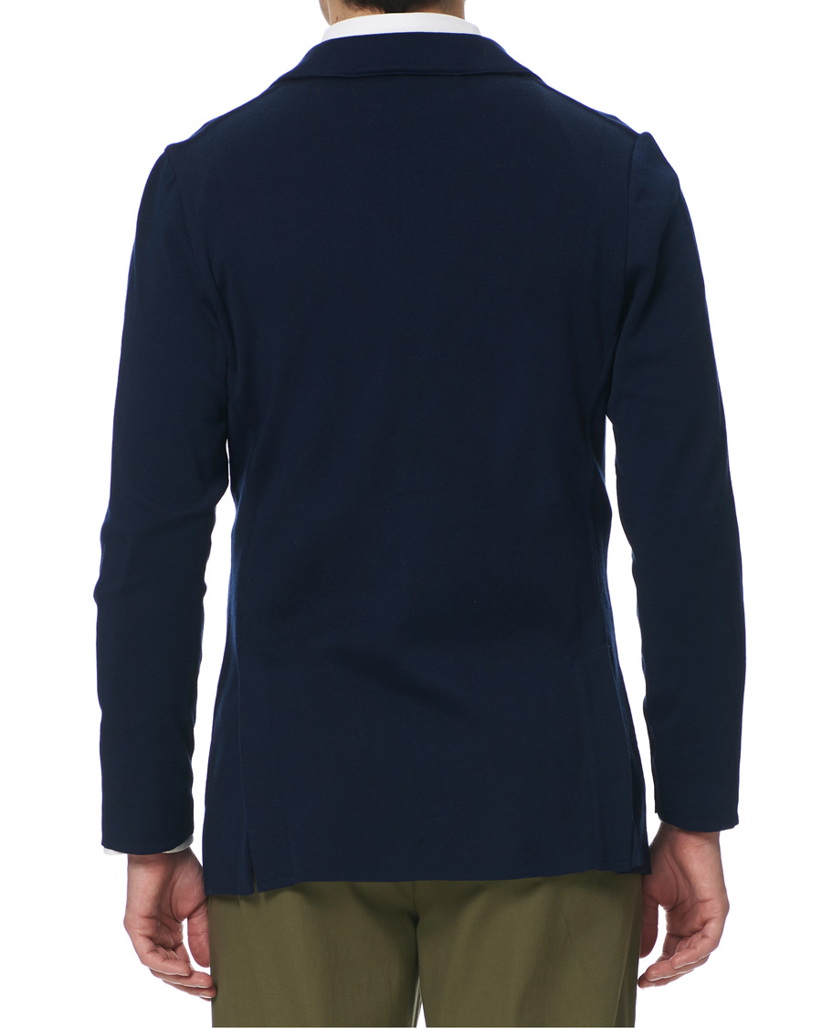 Herre | Dressjakker | Lardini | Knitted Cotton Blazer Navy
