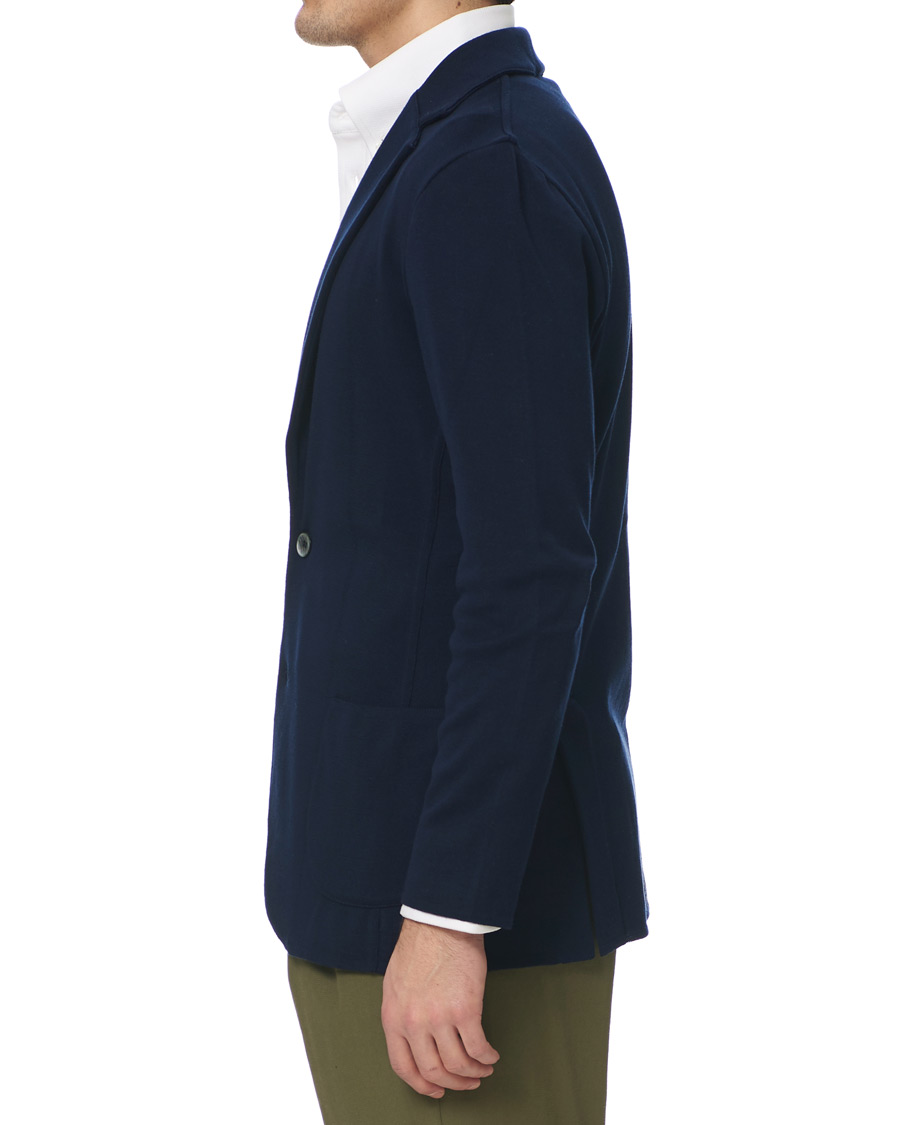 Herre | Dressjakker | Lardini | Knitted Cotton Blazer Navy