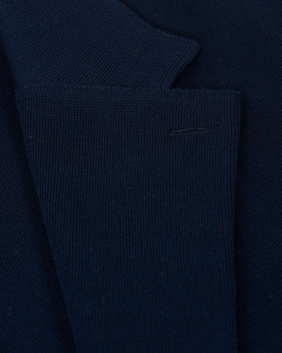 Herre | Dressjakker | Lardini | Knitted Cotton Blazer Navy